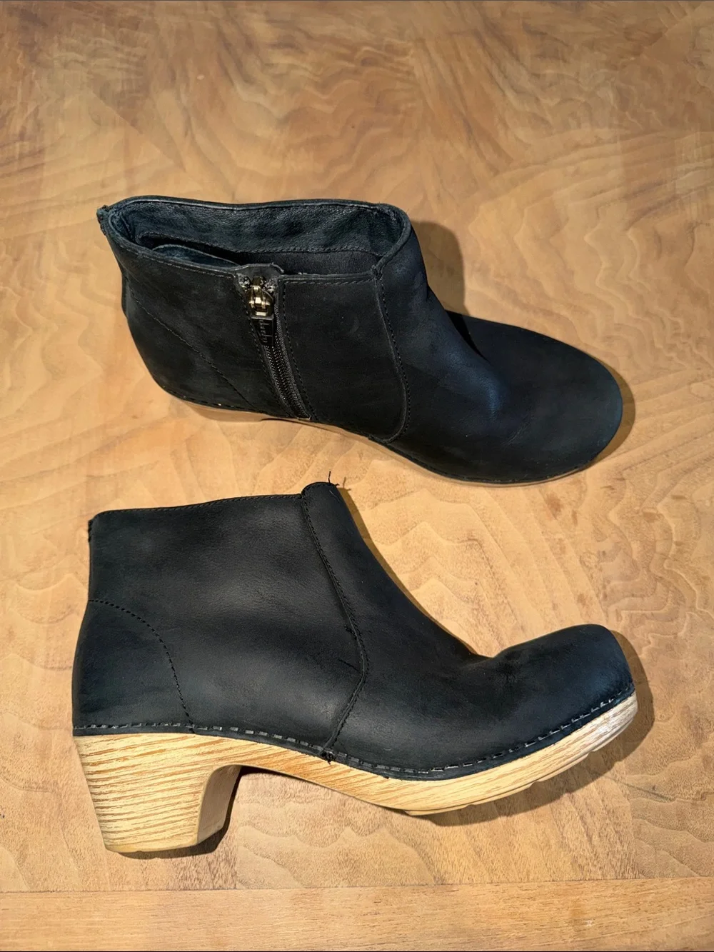 Dansko Maria Black Nubuck Leather Boots Size 37